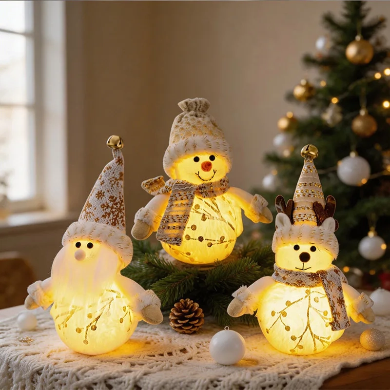 Nordic Lighted Christmas Plush Figurines